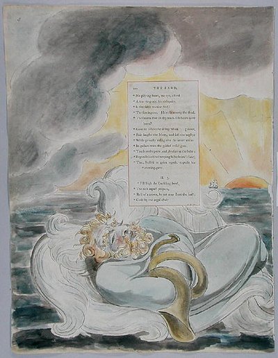 Il Bardo, design 60 da Le poesie di Thomas Gray, 1797-98 da William Blake